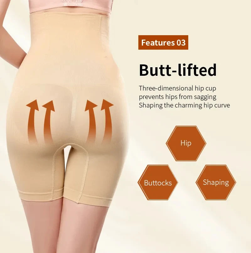 YBFDO Women's High Waist Shaper Pants Slim Shorts