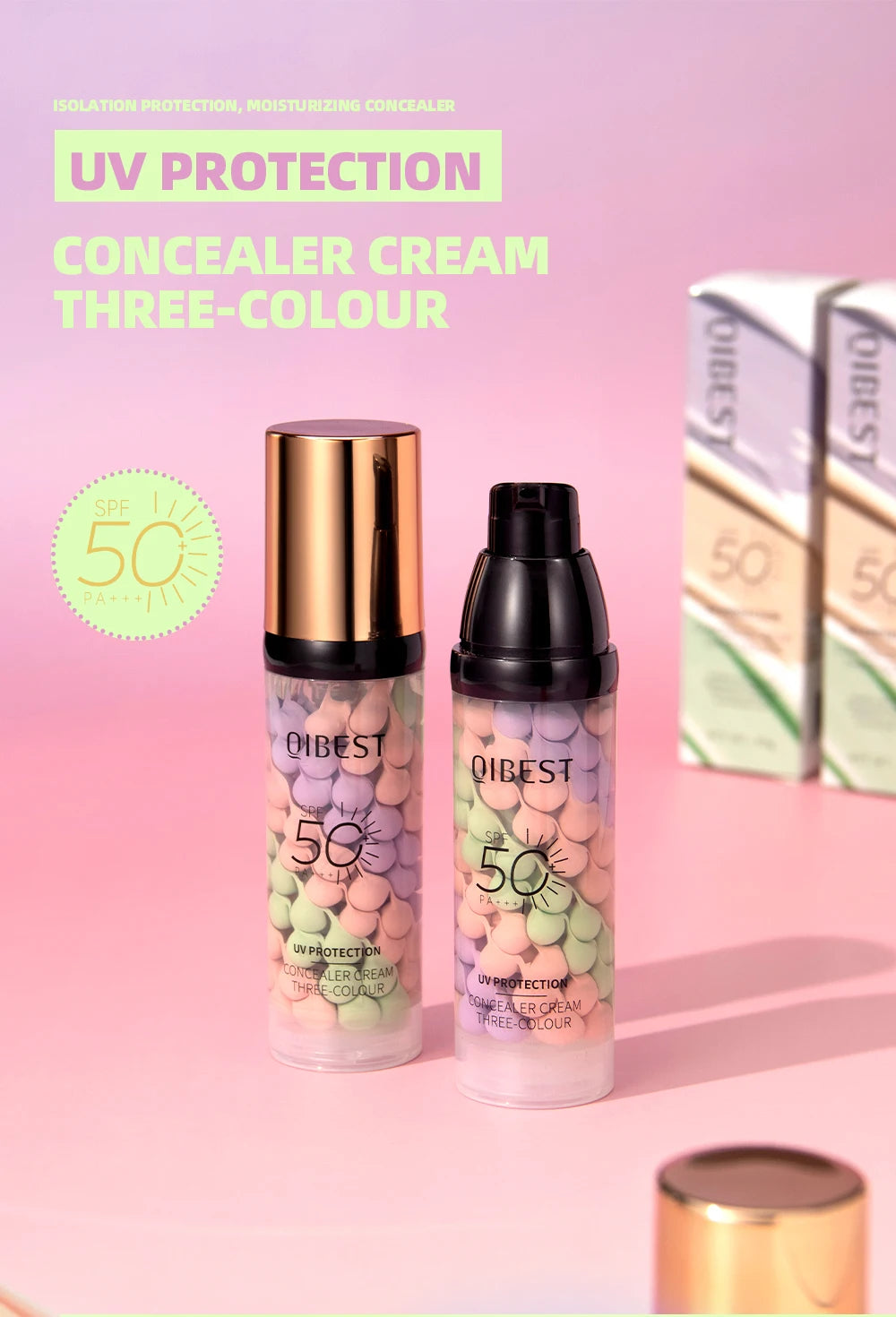 Qibest Three-Color Cream Concealer