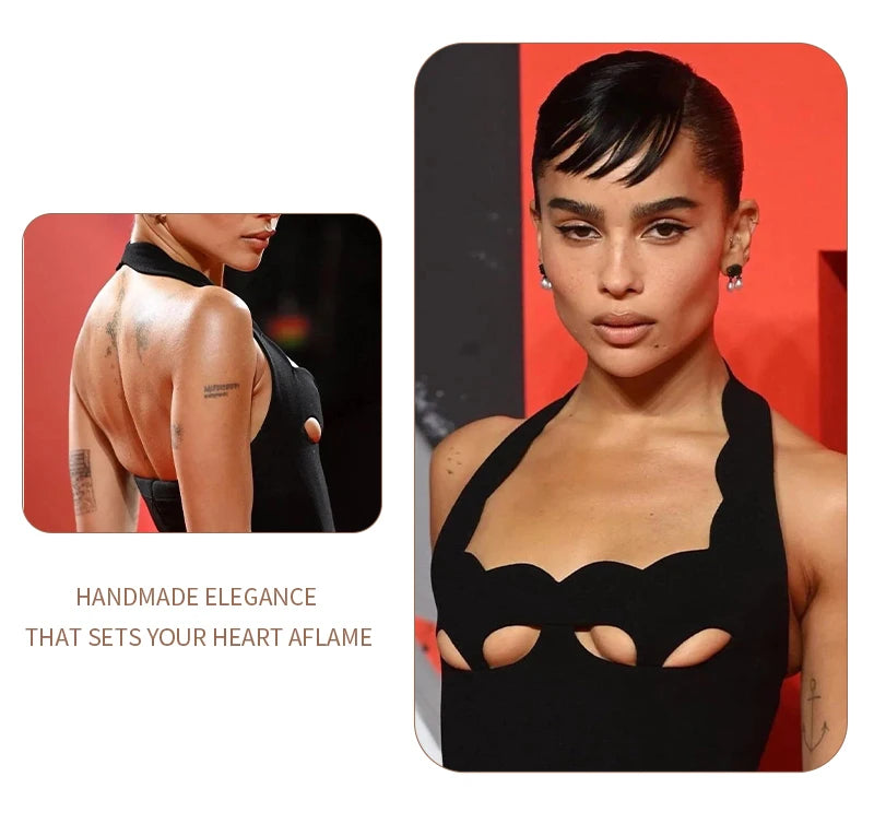 Elegant Black Halter Bodycon Dress for Women