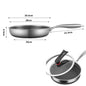 Stainless Steel Nonstick Frying Pan with Lid 28cm