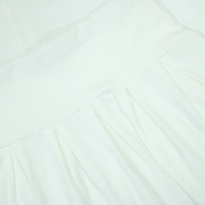 CM.YAYA Women's Sleeveless V-Neck Vest and Pleated Skirt