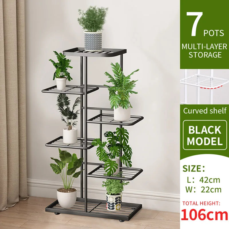 Iron Plant Stand Organizer with 6 Layers for Flowers