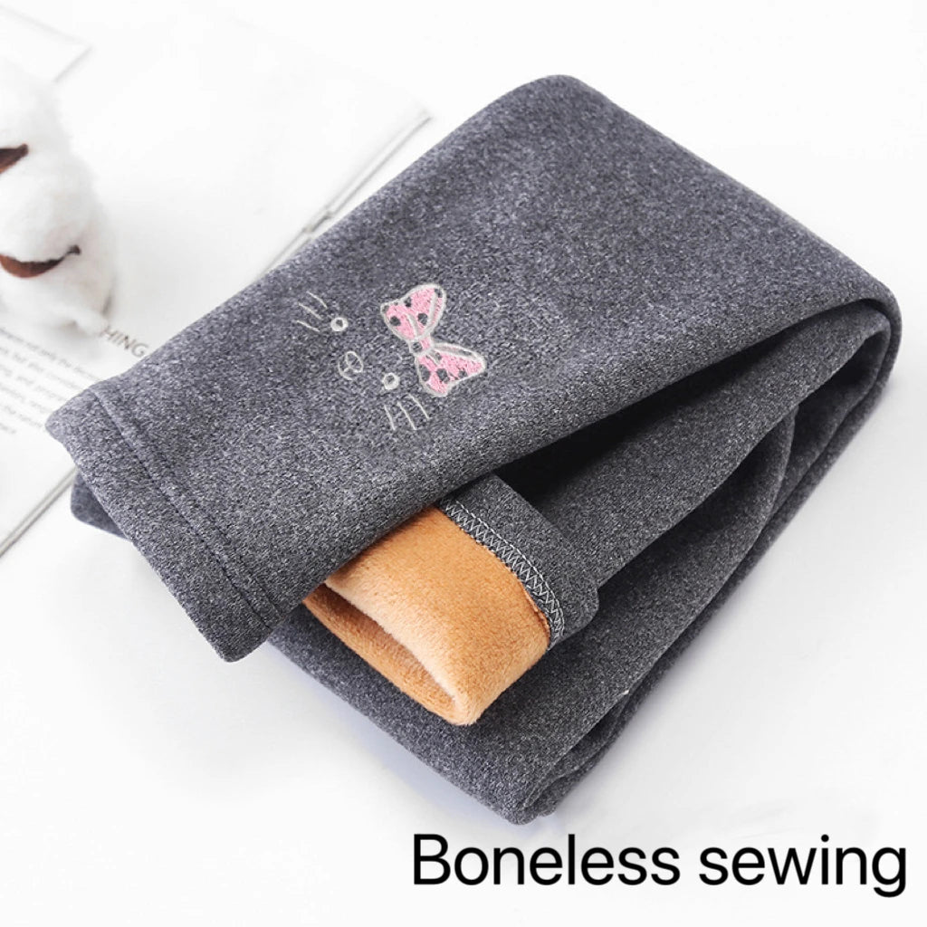 Fleece-Lined Thermal Leggings for Girls