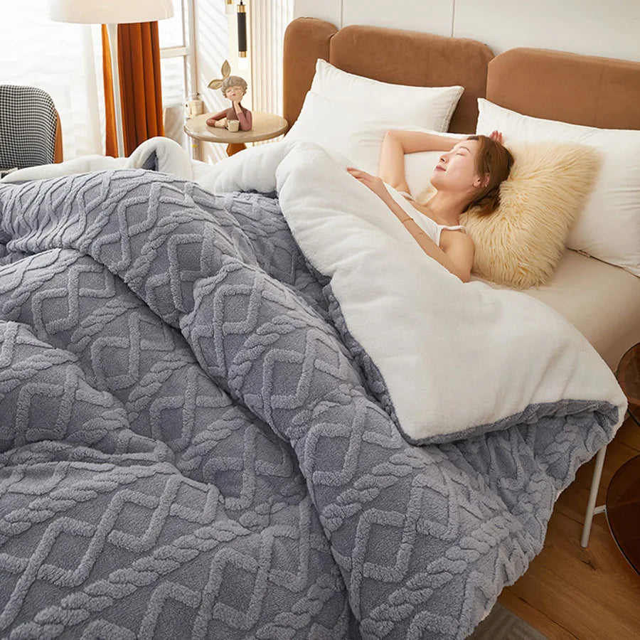 Thick Winter Warm Blanket Artificial Lamb Cashmere