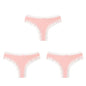 BZEL Women Lace Thong Panties Low-Waist G-String Leopard
