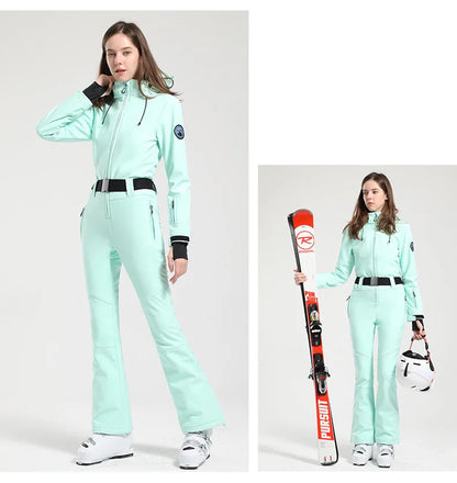 Gsou Women's Winter Snow Jumpsuit Waterproof Ski Suit