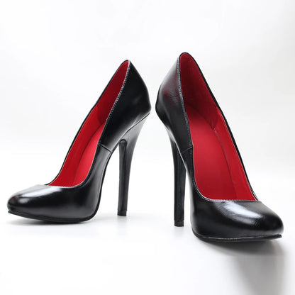 5.5 Inch Stiletto Ultra High Vintage Round Toe Pump Shoes