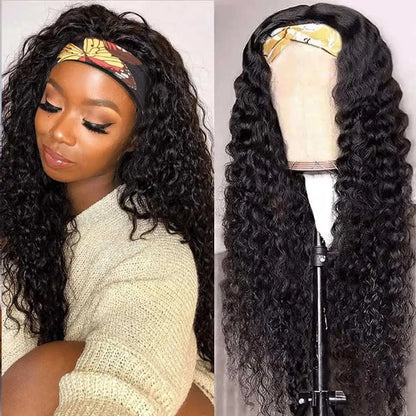 Body Wave Human Hair Headband Wig 200% Density 30-40 Inch