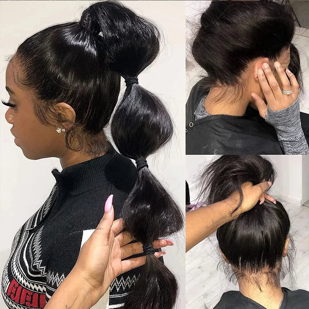 HD 360 Full Lace Wig 36 Inch Bone Straight Human Hair