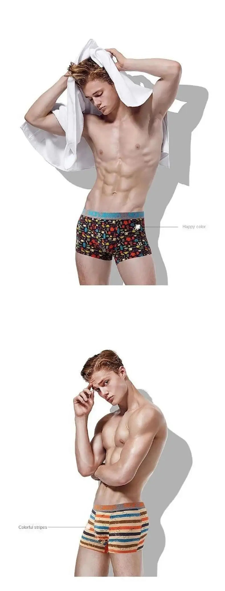 Men's Cotton Boxer Shorts Underwear 4Pcs Set