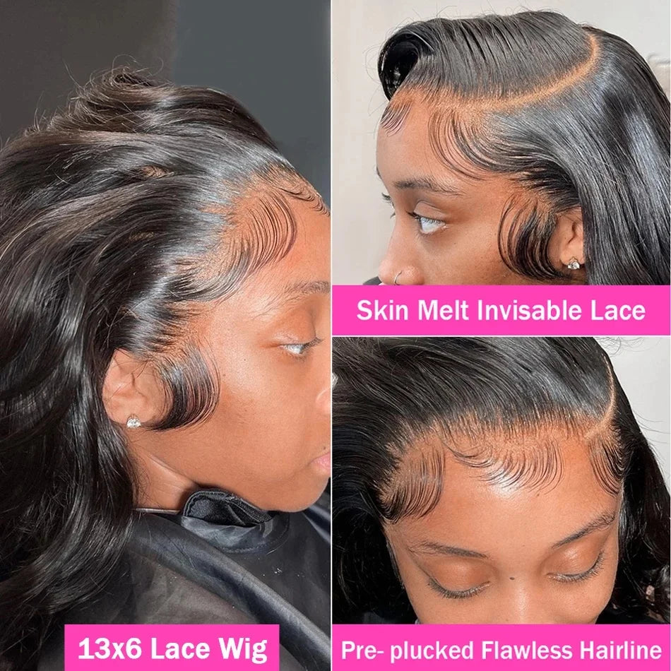 40 Inch Body Wave Human Hair Lace Front Wig
