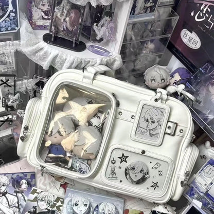 Harajuku Pin Doll Ita Bag Women PU Leather Shoulder Bag