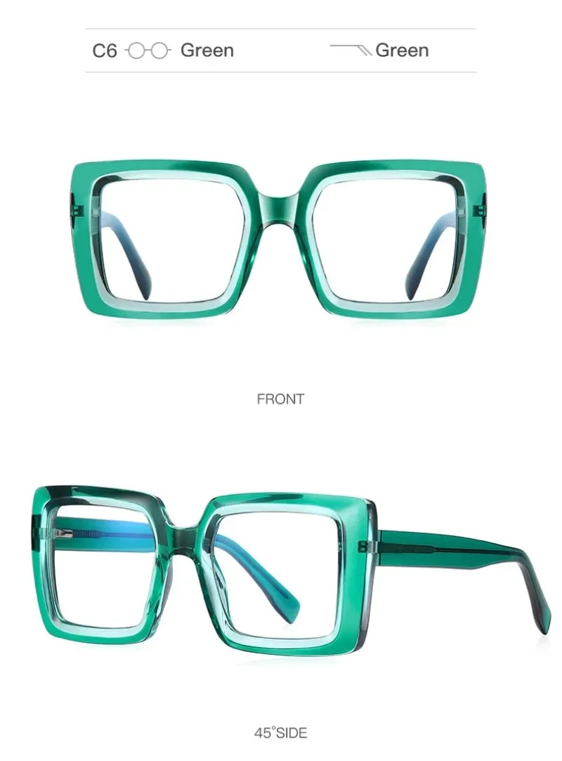 Trendy Square Large Frame Reading Glasses for Women
