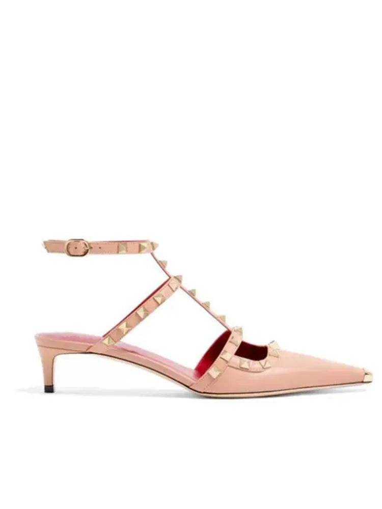 Summer High-Heeled Rivet Women's Sandals