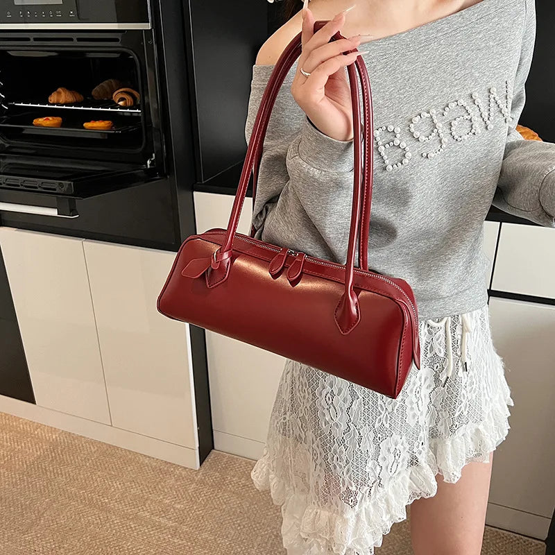 Vintage Cowhide Shoulder Bag for Women