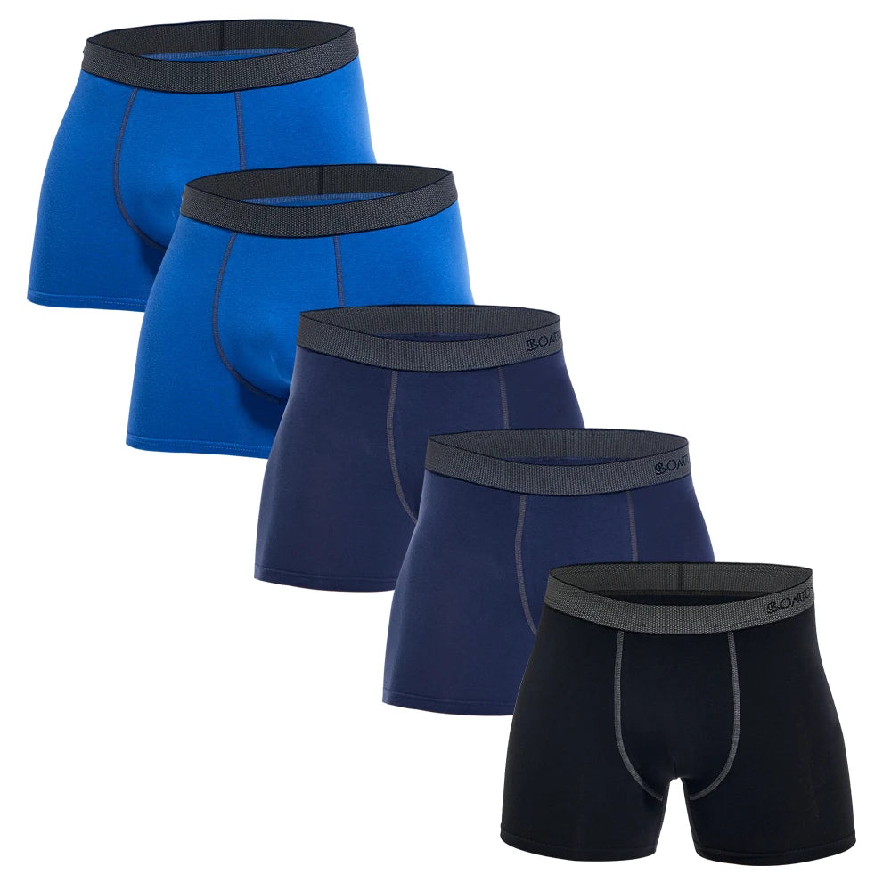 Men's Cotton Boxer Shorts Underwear Set of 5