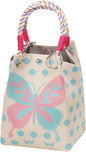 Mini Knitted Bucket Bag Women Colorblock Wristlet Purse