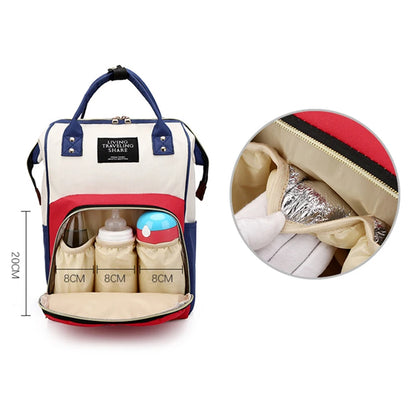 Large Capacity Canvas Diaper Bag Backpack