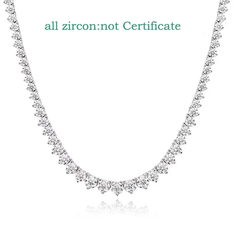 Moissanite Tennis Necklace in 925 Sterling Silver