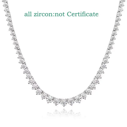Moissanite Tennis Necklace in 925 Sterling Silver