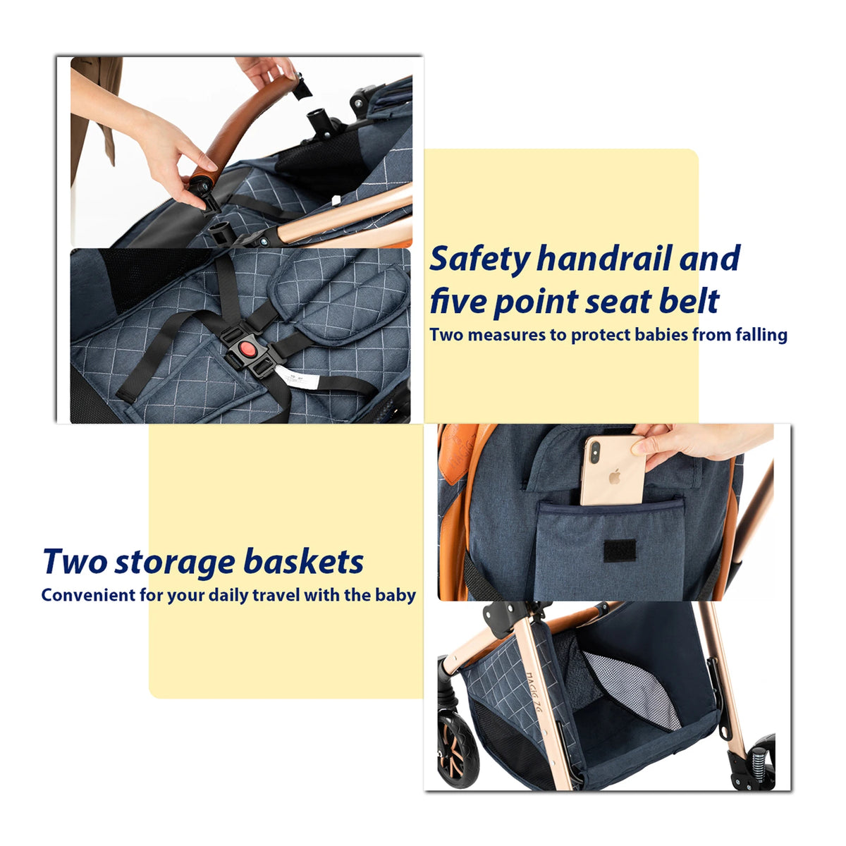 Lightweight 3 in 1 Baby Stroller Travel System