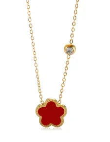 Vintage Textured Stainless Steel Necklace