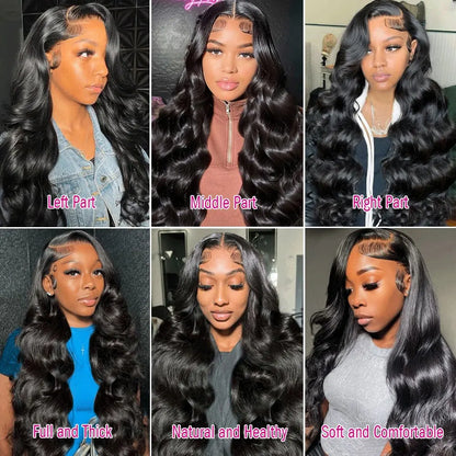 250% Body Wave Human Hair Wig 13x4 13x6 Lace Frontal