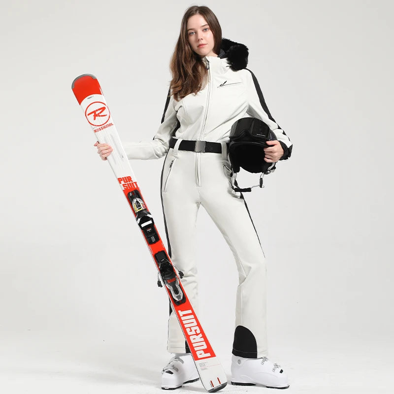Gsou Women's Winter Snow Jumpsuit Waterproof Ski Suit