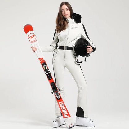 Gsou Women's Winter Snow Jumpsuit Waterproof Ski Suit
