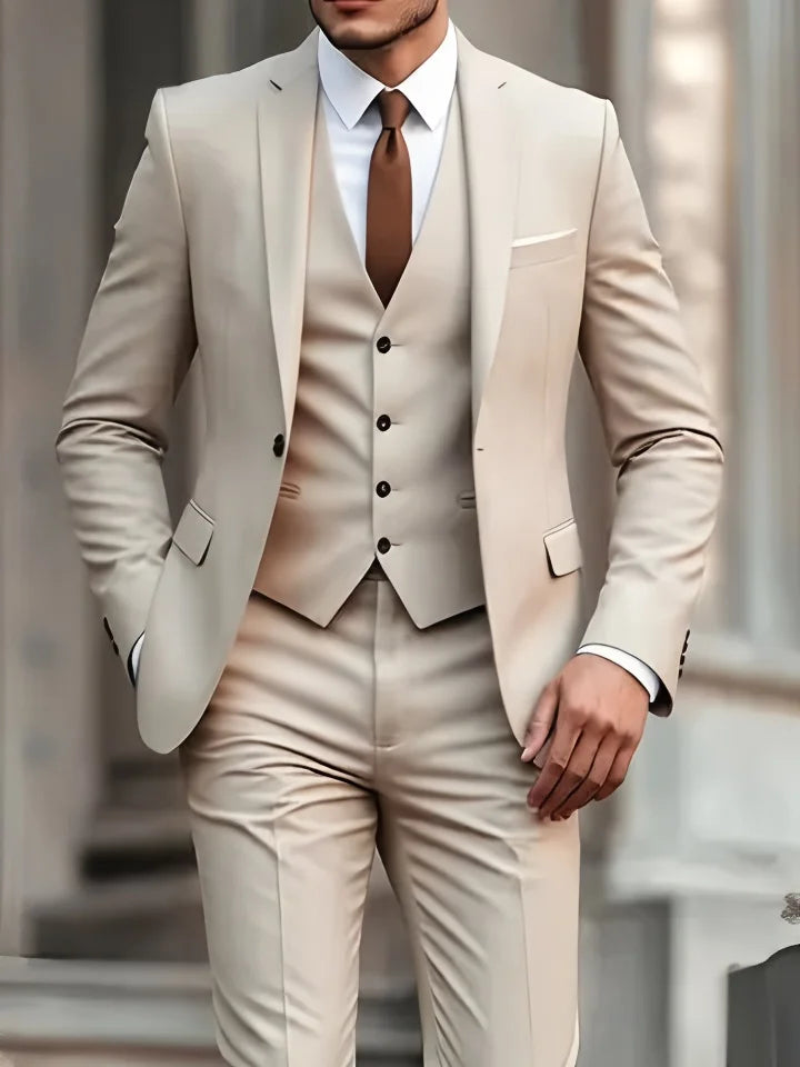 Slim Fit Black Tuxedo Suit Set for Men
