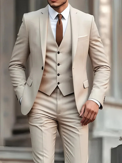 Slim Fit Black Tuxedo Suit Set for Men