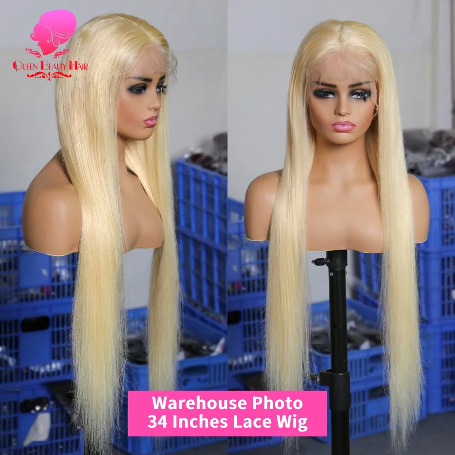 13x6 360 Lace Wig Human Hair Pre Plucked Blonde