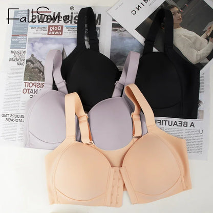 FallSweet Women's Wireless Bralette Front Closure Thin Cup