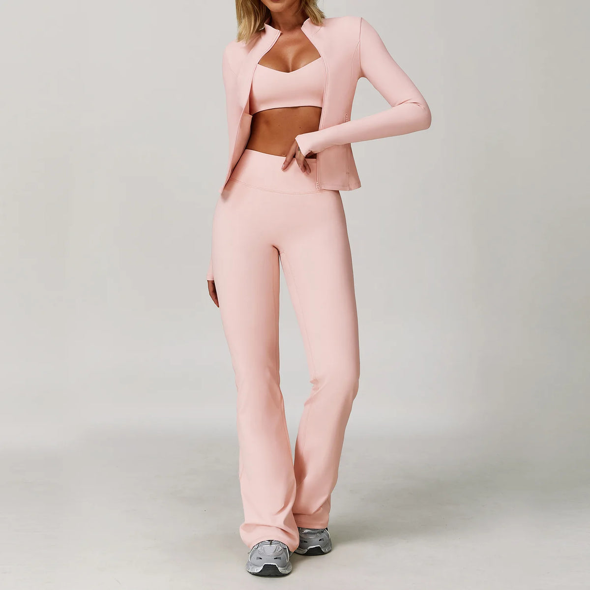 Yoga Suit Sports Set for Women Long Sleeve Athletic Wear