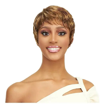 Short Pixie Cut Glueless Human Hair Wig Natural Black