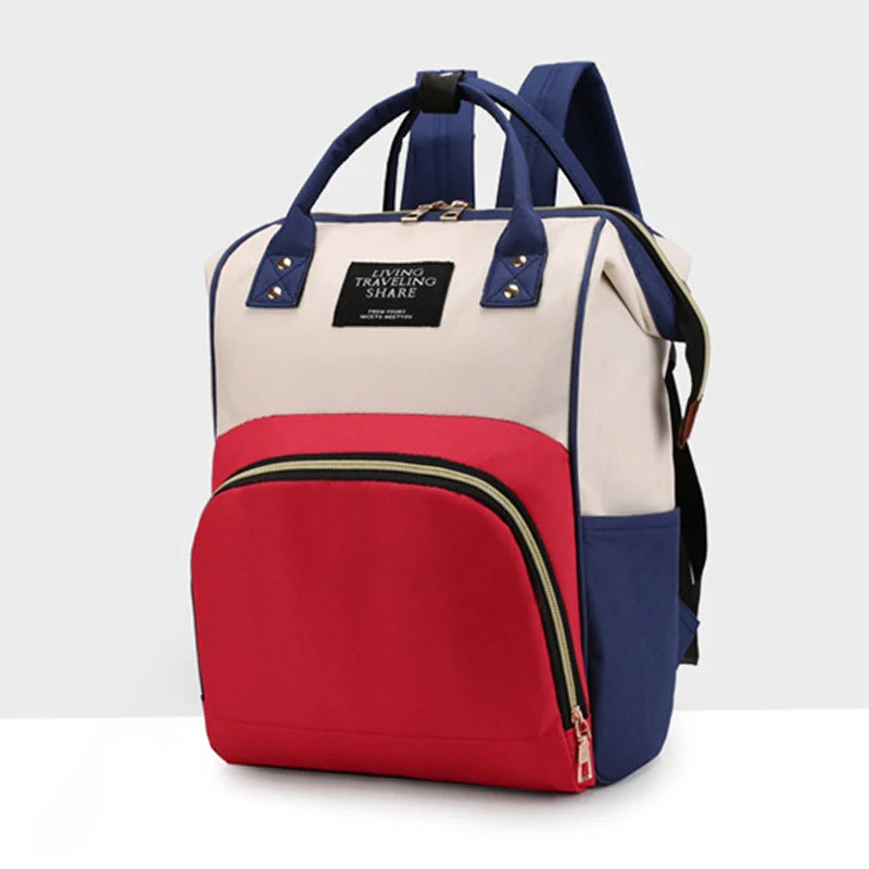 Large Capacity Canvas Diaper Bag Backpack