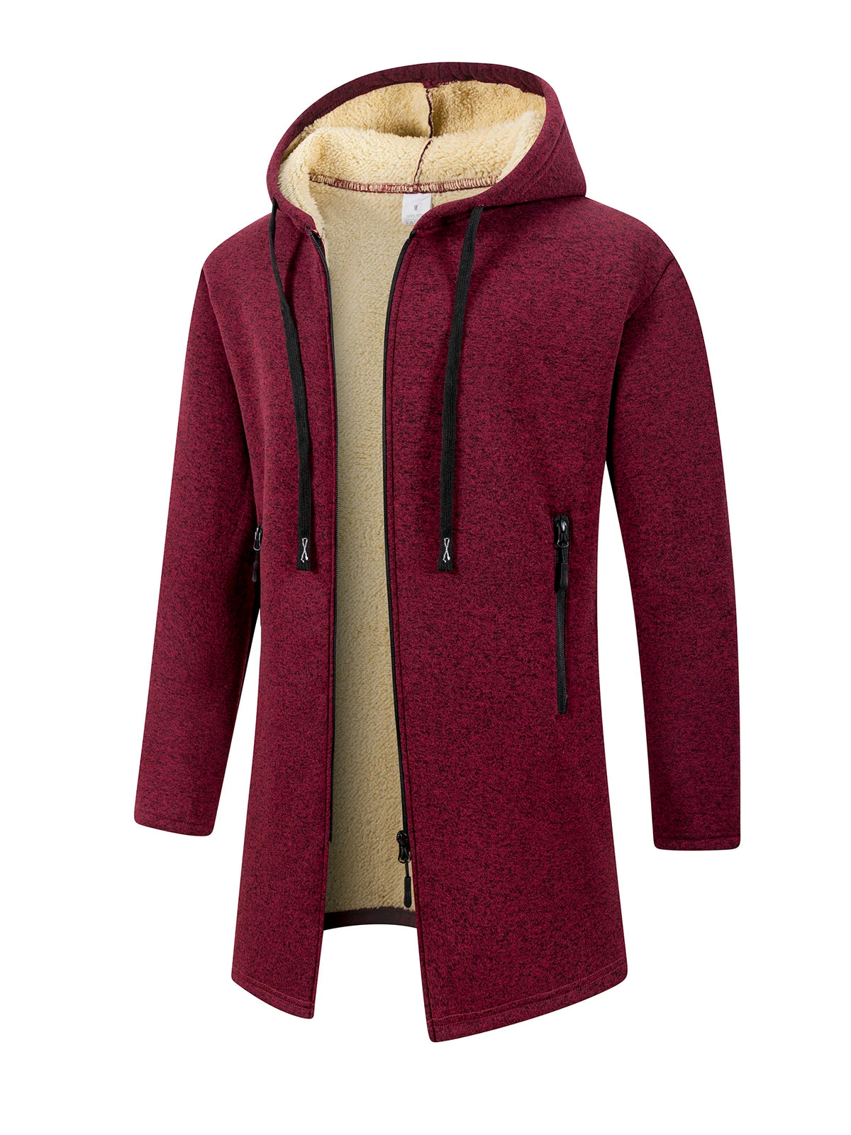 Men's Fleece Hooded Windbreaker Jacket