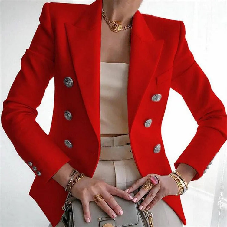 Casual Long Sleeve Women Blazer Office Jacket