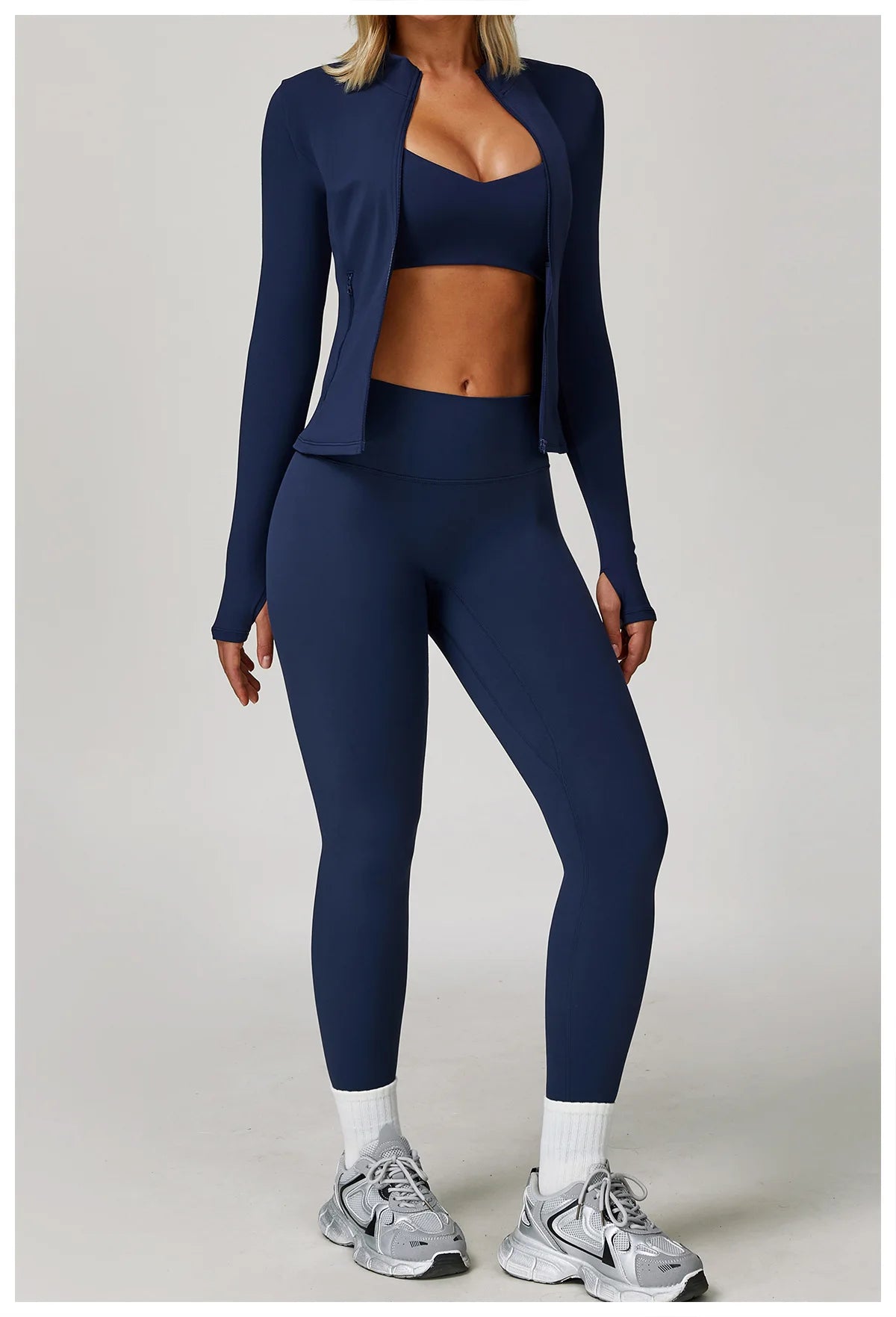 Yoga Suit Sports Set for Women Long Sleeve Athletic Wear