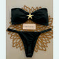 Sky Blue Starfish Ornament Bandeau Bikini Set