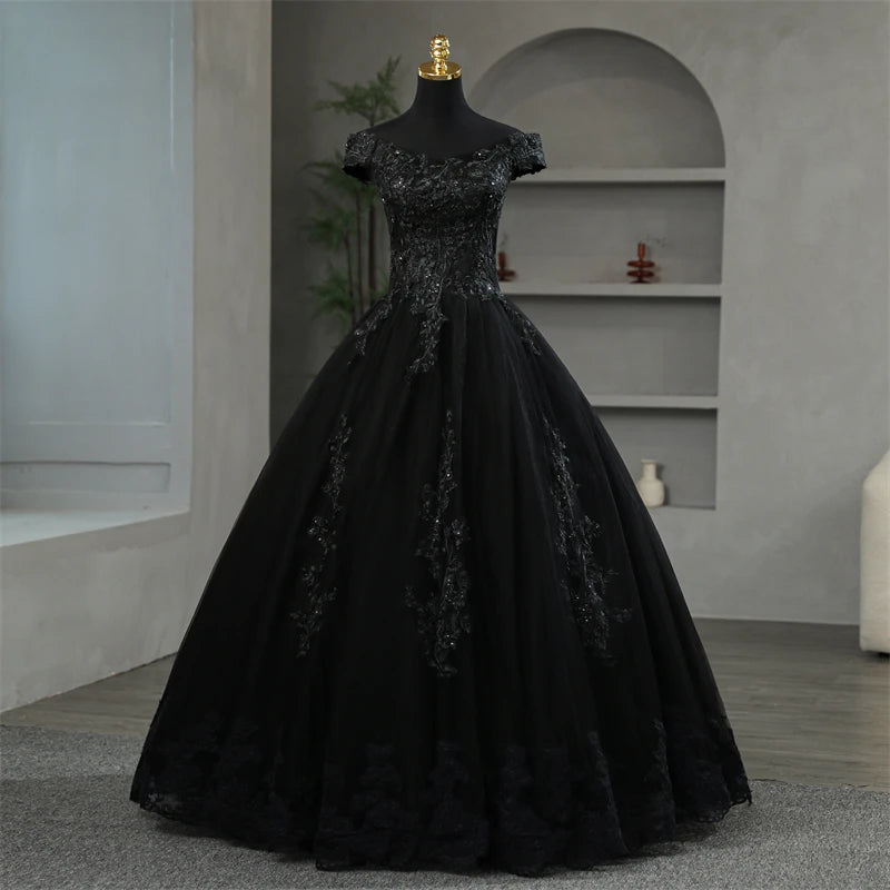 Off Shoulder Plus Size Wedding Dress Tulle and Organza