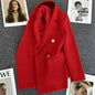 Women Double-Breasted Blazer Casual Suit Jacket