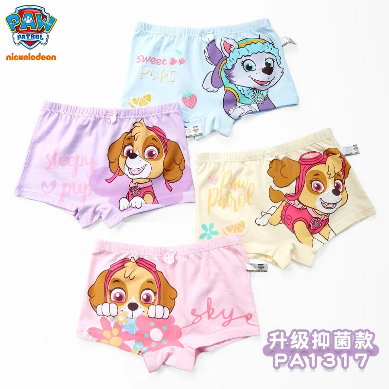 4PCS Paw Patrol Skye Cotton Girls Underwear