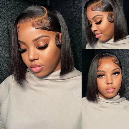 13X4 Bob Wig Straight Human Hair Lace Front Wig