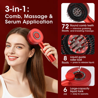 Modes Red Light Massage Comb with Liquid Applicator