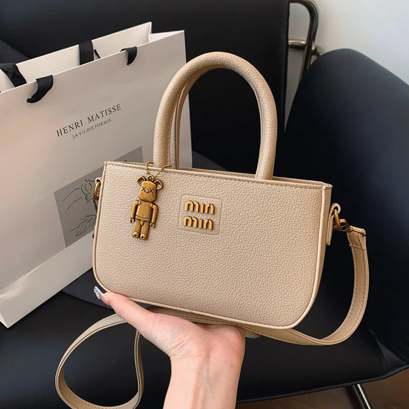 Women's Small Square Nylon Shoulder Bag for Mobile Phone