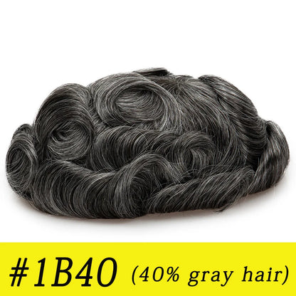 Thin Skin 0.03mm Natural Hair Toupee for Men