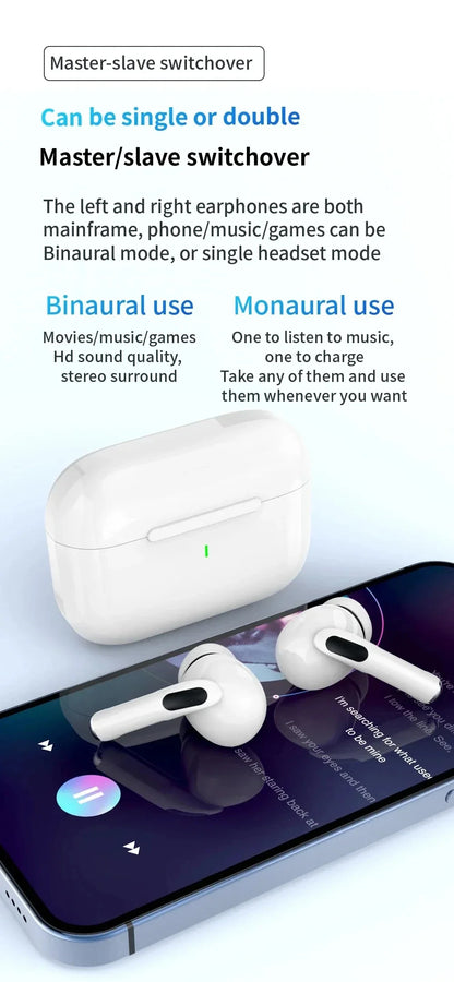For Air Pro5 Wireless Bluetooth Earbuds with Noise Cancelling