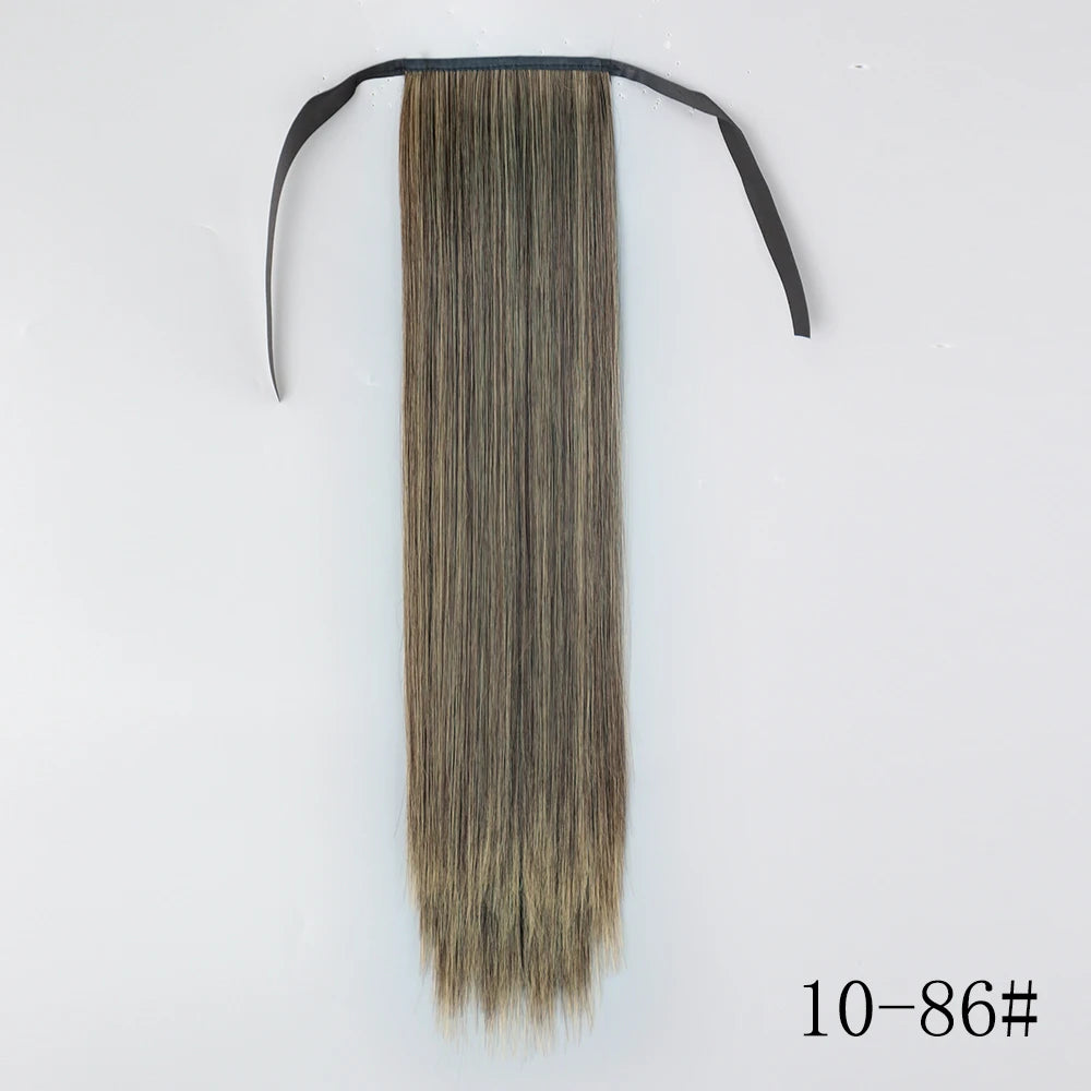 Long Straight Clip-in Ponytail Hair Extension Black