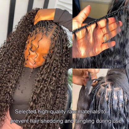 12A Curly Crochet Human Hair Extensions Deep Pixie Curls